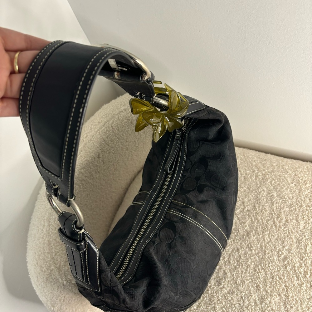 SOLD y2k coach black large hobo shoulder bag - Picture 5 of 8